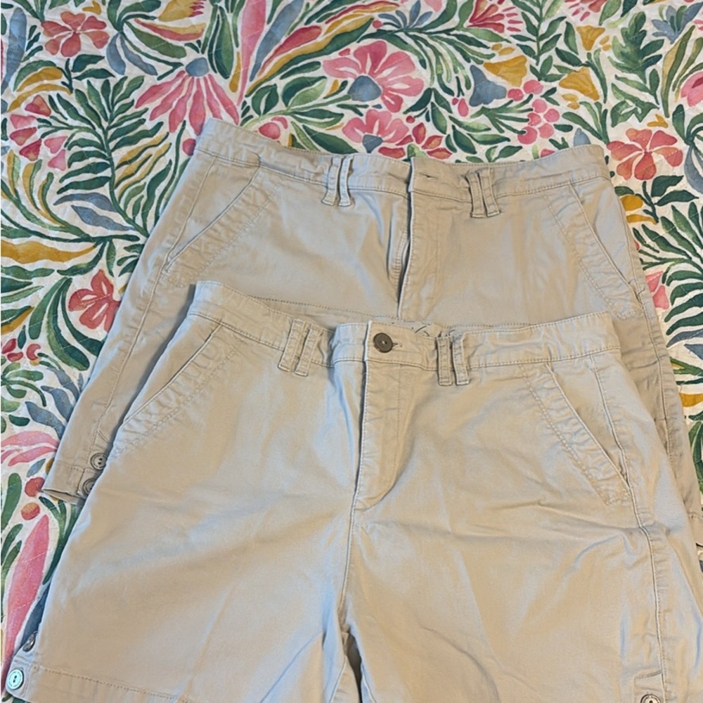Gloria Vanderbilt Tan Women's Shorts: Set of Two Identical Pairs